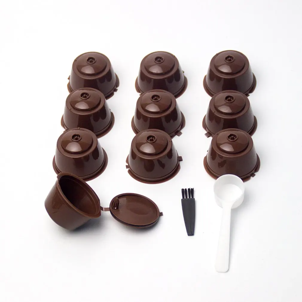 

10pcs Coffee Filter Tool Reusable Coffee Filter Cup Portable Stainless Steel Coffee Capsule Filter Home Office Coffee Gadgets