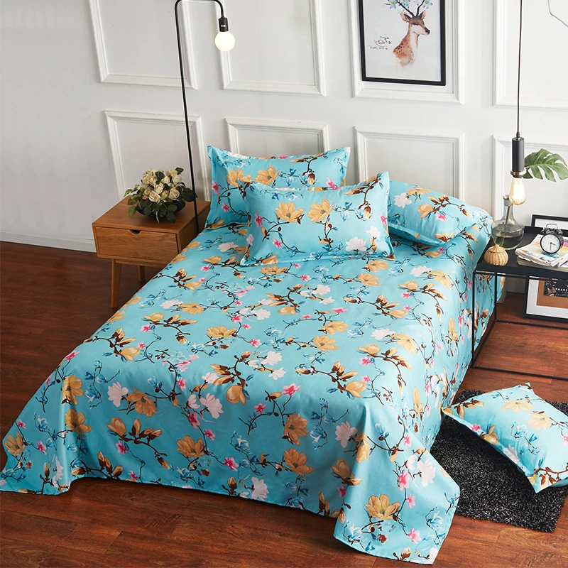 

[Sheet + Pillowcase] 3-piece set of bed sheet sanded double bed single single double bed single cartoon bed sheet
