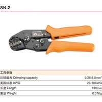 new non insulated tabs crimping tools mini european style electrical ratcheting pliers set sn 2 for wire cable connector