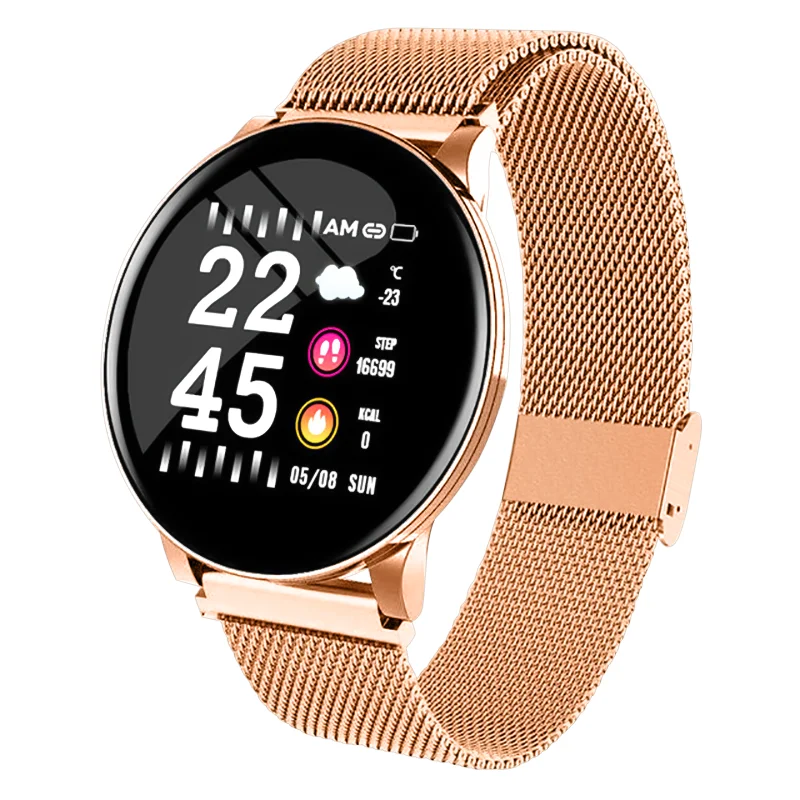 W8 спортивные Смарт часы браслет круглые Bluetooth водонепроницаемые мужские для