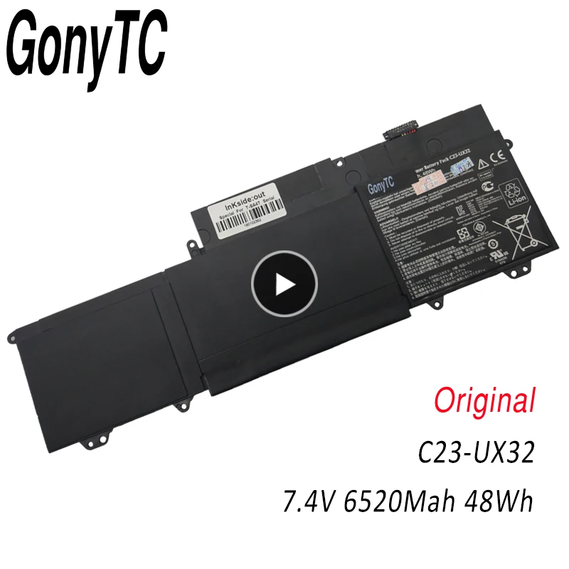 Оригинальный Новый C23 UX32 Аккумулятор для ноутбука ASUS VivoBook U38N C4004H ZenBook UX32A UX32VD UX32LA 7 4