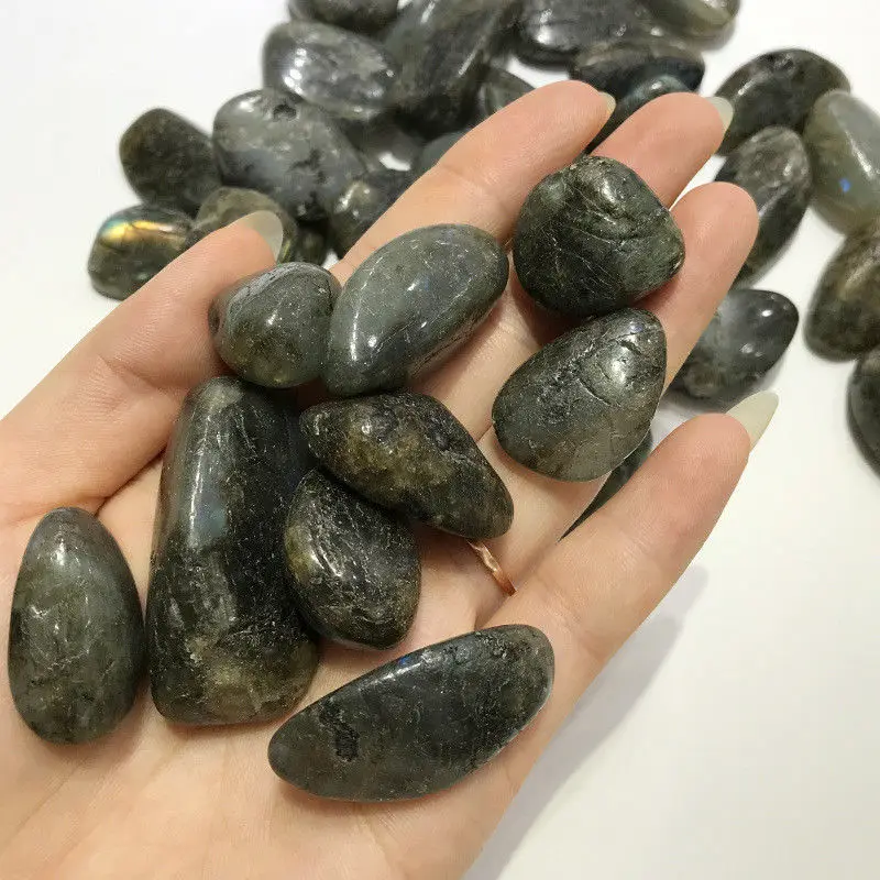 Прямая поставка 100 г натурального Лабрадорита кристаллического камня гравия