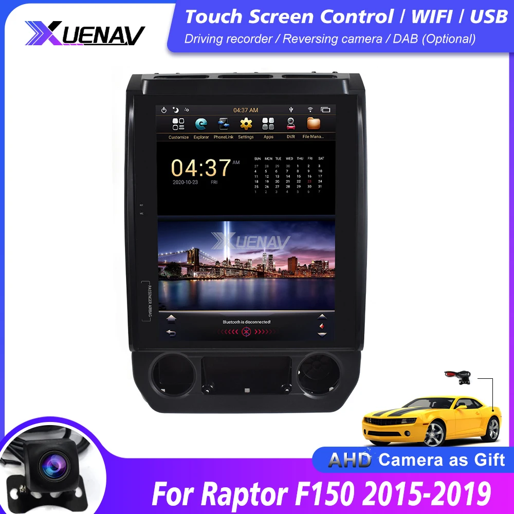 

Автомобильный мультимедийный радиоплеер для Raptor F150 2015 2016 2017 2018 2019 GPS интегрированный большой экран вертикальный экран Android стерео