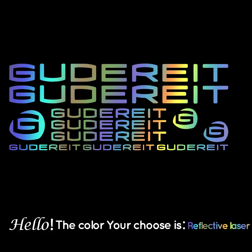 

Reflective GUDEREIT Bike Frame Stickers, Bicycle Accessories, DIY Decorative Stickers, 1 Set