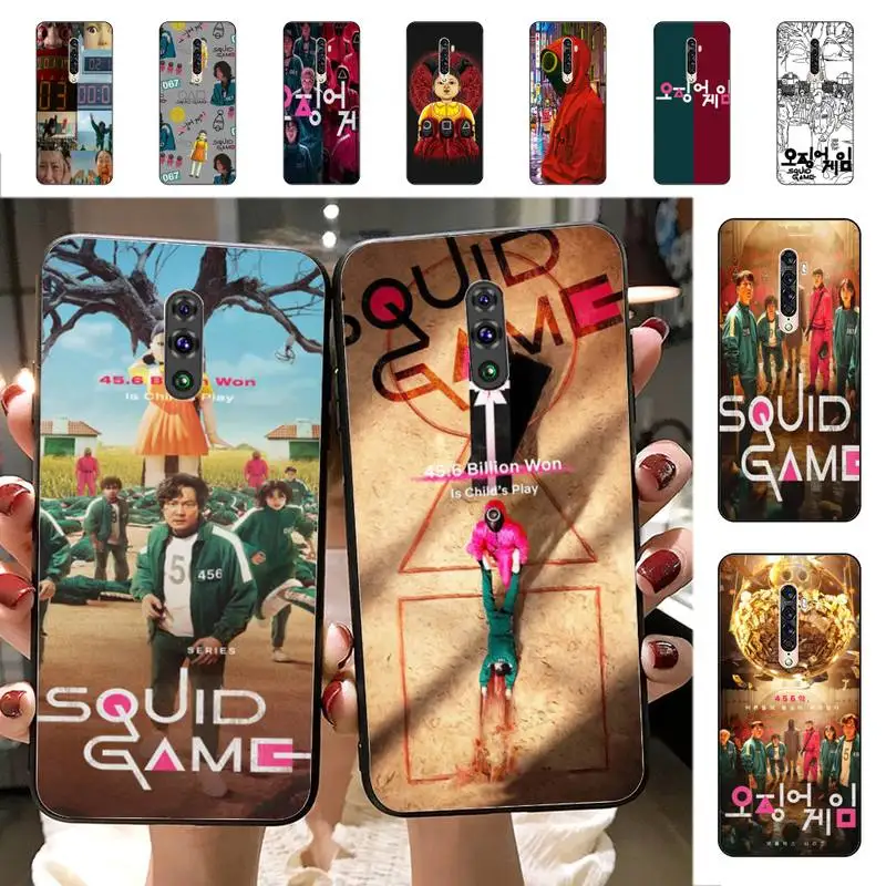 

YNDFCNB Squid Game TV 456 Phone Case for Vivo Y91C Y11 17 19 17 67 81 Oppo A9 2020 Realme c3