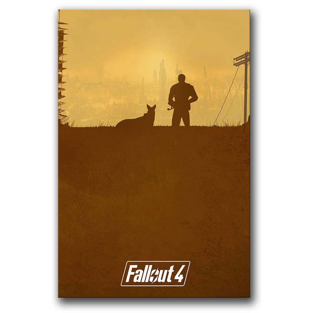 

Fallout 3 4 Game Poster Wall Art Canvas Poster And Print Canvas Decorative Picture For Bedroom Drawing core Wall stickers