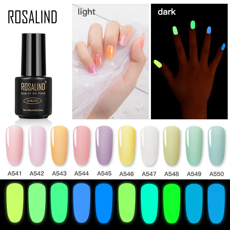 

10 Color Glow-In-The-Dark Nail Polish Glow-In-The-Dark Nail Polish Gel Fluorescent Gel Female Finger Nail Beauty Makeup Tools