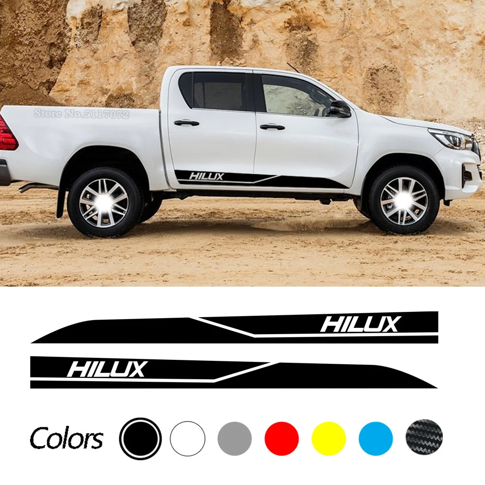 

2 шт., виниловые наклейки на дверь автомобиля Toyota Hilux Revo Vigo