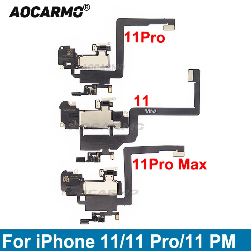 Aocarmo per iPhone 11 Pro Max altoparlante auricolare superiore con sensore di luce di prossimità cavo flessibile sostituzione parte di riparazione di ricambio