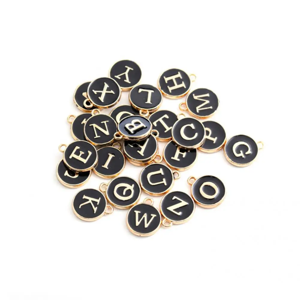 

with Hole 26Pcs Fashionable Letter Charms Alphabet Pendant Multicolor Letter Charms Eco-friendly for Anklet