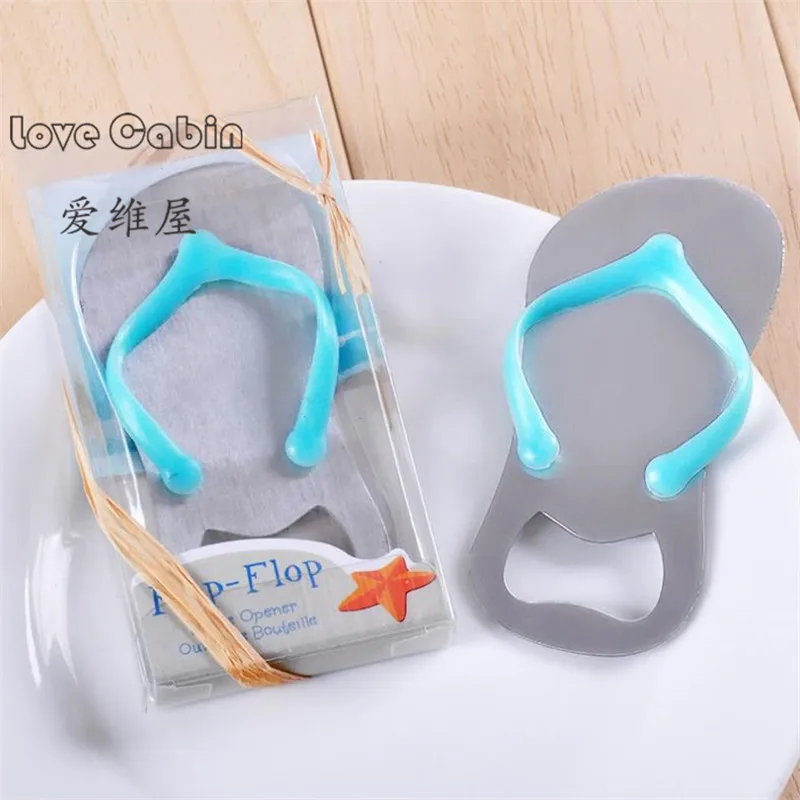 Flip flops bottle opener in gift box 10pcs wedding favors and giveaways for guest Party decoration Supplies | Дом и сад