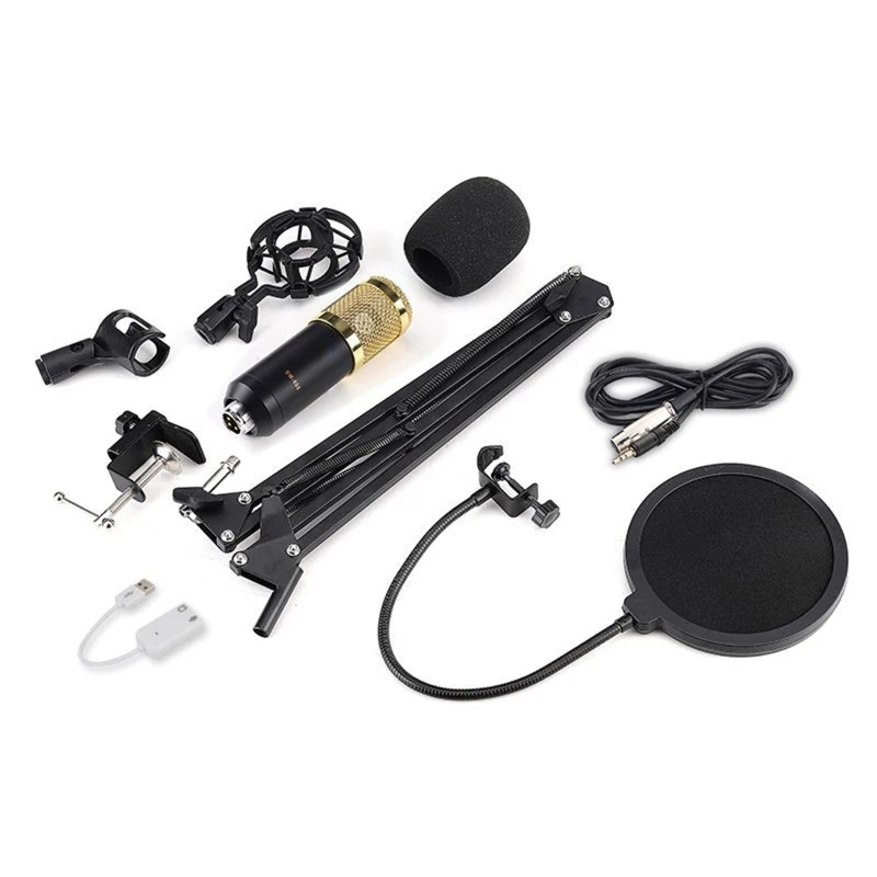 

Condenser Microphone Bundle BM-800 Mic Set for Stu dio Recording & Brocasting Microphone Kit for Pc Computer