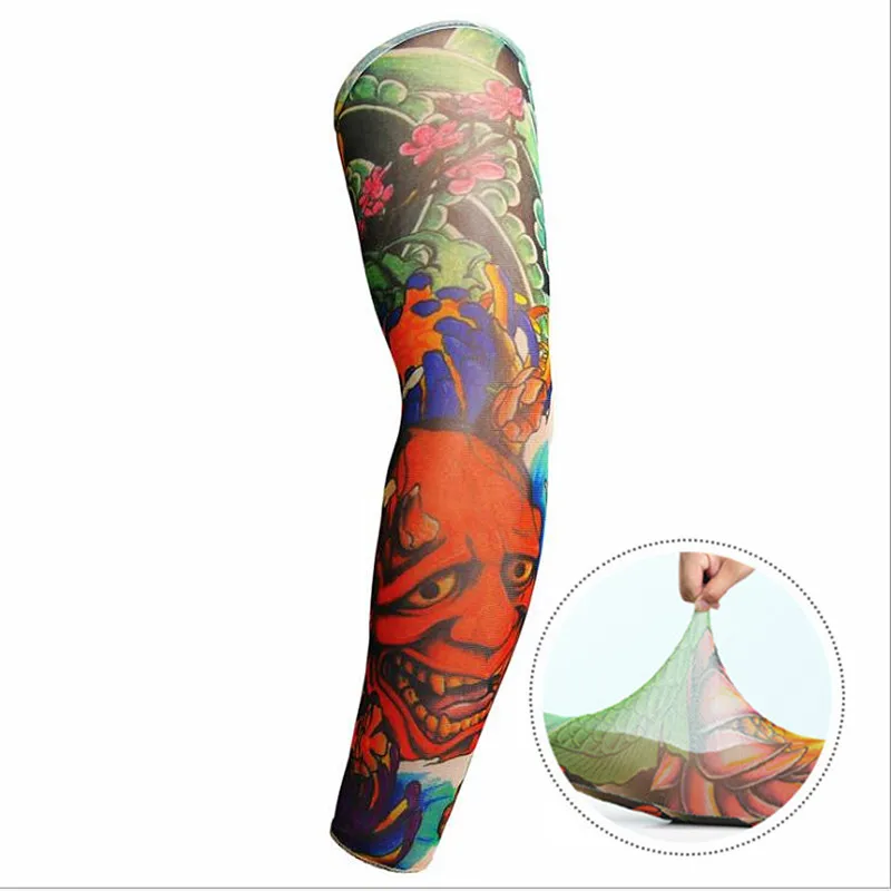 

Tattoo Arm Sleeve Men Women Outdoor Riding Sun Protection Sleeves Elastic Breathable Fashion Accessories 1Pc