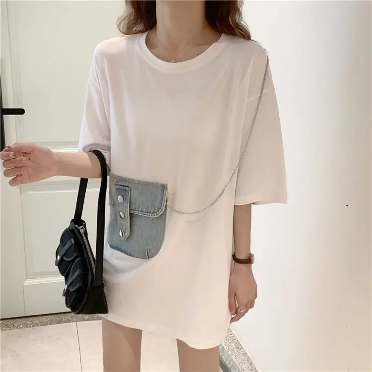 

2021 new student friend short sleeve T-shirt women's spring and summer wear large size slim versatile fashion half sleeve top fa