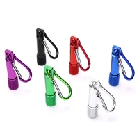 mini pocket portable keychain keyring led camping flashlight torch lamp light with buckle