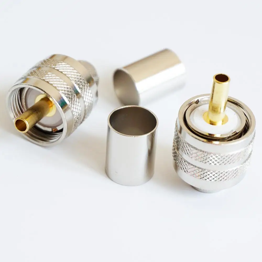 

Connector Socket PL259 PL-259 SO239 SO-239 UHF Male Crimp for RG8 RG213 RG214 RG165 LMR400 7D-FB Cable RF Coaxial Adapters