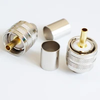 connector socket pl259 pl 259 so239 so 239 uhf male crimp for rg8 rg213 rg214 rg165 lmr400 7d fb cable rf coaxial adapters