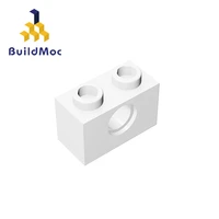 buildmoc assembles particles 3700 high tech brick 1x2 with hol for building blocks parts diy electric educational gift toys