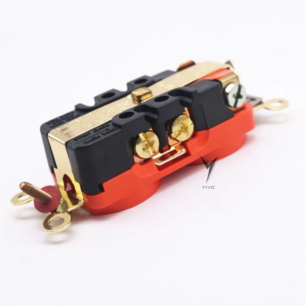 Hi-end HIFI DIY IG8300 Чистая медь красная покрытая золотом 20 А 125 в американский стандарт