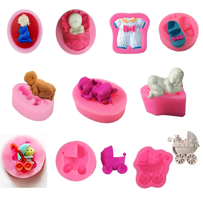 3D детские силиконовые формы для мыла Свеча из полимерной глины Fondant (сахарная)