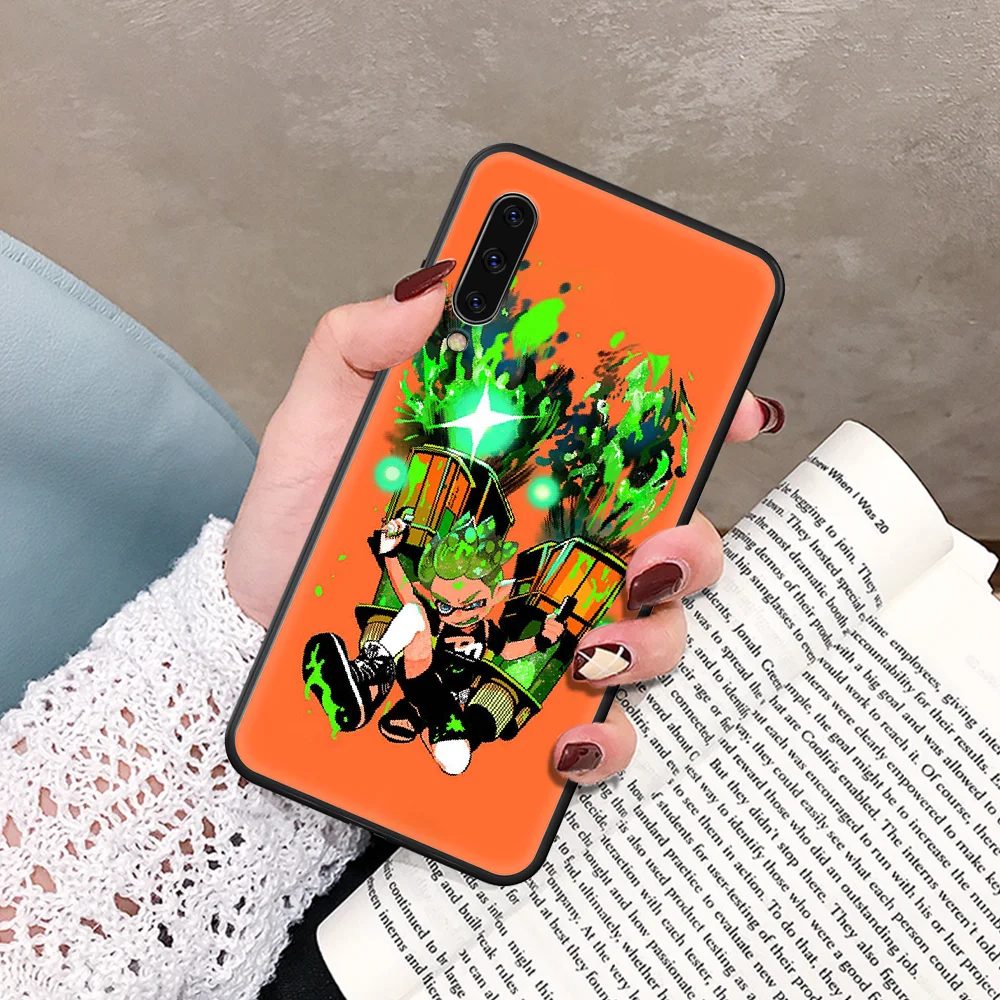 

splatoon 2 3 Gun machine game Phone Case For Samsung Galaxy A 5 7 8 10 20 20E 21S 30 30S 40 50 51 70 71 black Funda Tpu Etui