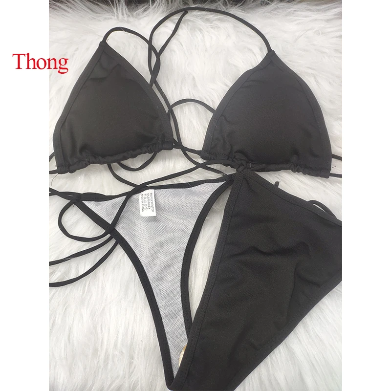 In X сексуальный микро бикини комплект пуш ап купальники женский неоновый