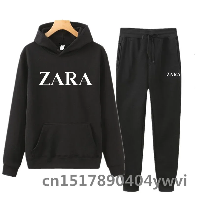 

New men's spring and autumn fashion men's hooded + pants two-piece gym suit sportswear sportswear