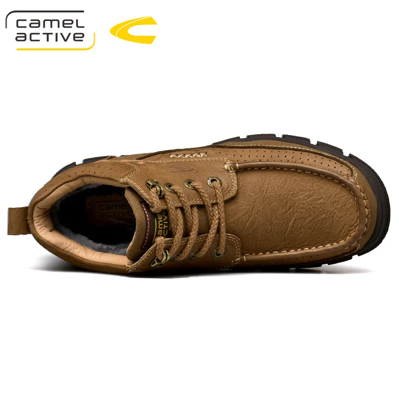 Camel Active новинка мужские высокие походные ботинки прочные Нескользящие теплые