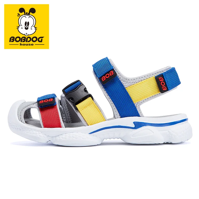 BOBDOG house kid shoes new color matching breathable baby comfortable non-slip casual boys and girls sandals 9211 | Мать и ребенок