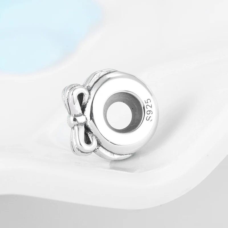 High quality 925 Sterling Silver Realistic bow Stopper spacer beads fit Original European Charms Bracelet Jewelry making | Украшения и