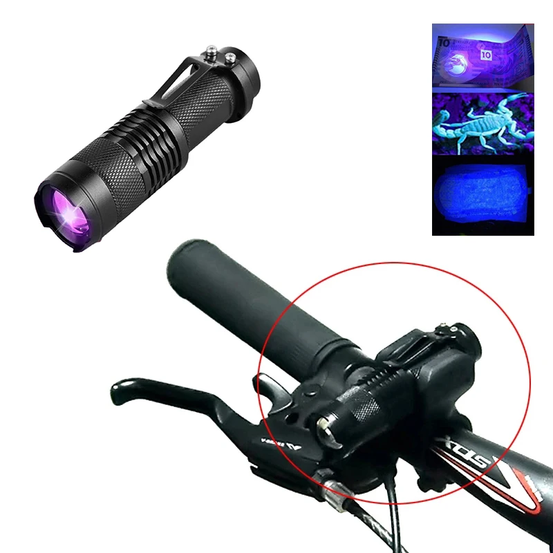 

1 PC Bicycle Mini Flashlight 2 Type Lighting Modes Light Aluminum Alloy Lightweight Waterproof Outdoor Cycling Riding Light