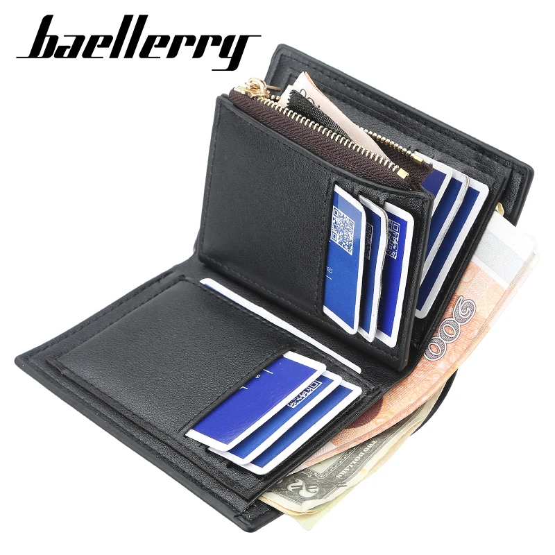 Baellerry мужские кошельки на молнии кожаный кошелек сумка для денег кредитница
