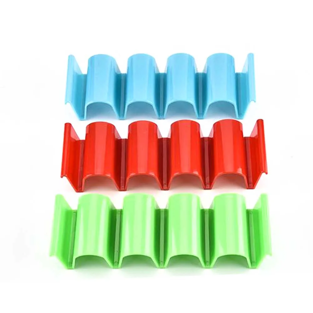 6pcs 4 Components Party Easy Clean Stand Pie Tool PP Home Kitchen Taco Holder Space Saving Picnic Storage Rack Tableware Solid |