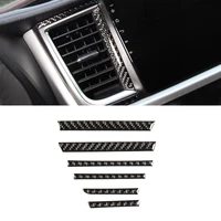 for toyota highlander 2015 2016 2017 2018 car carbon fiber center control air condition vent outlet frame cover protective trim