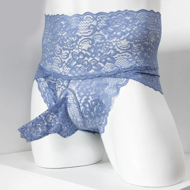 Сексуальные U образные выпуклые кружевные стринги с высокой талией ярких цветов