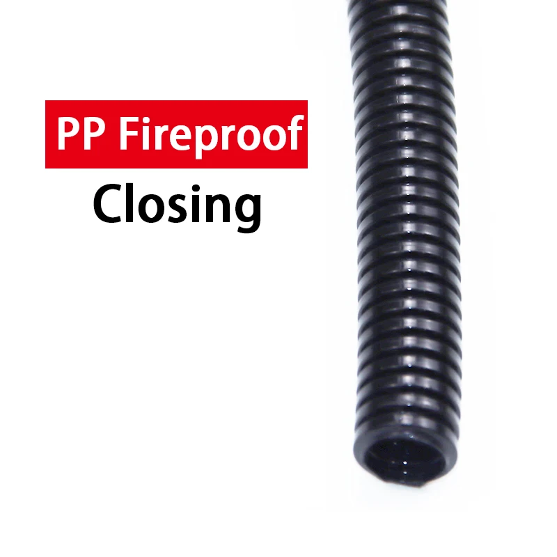 

Пластиковый гофрированный кабель 7-54,5 мм черный