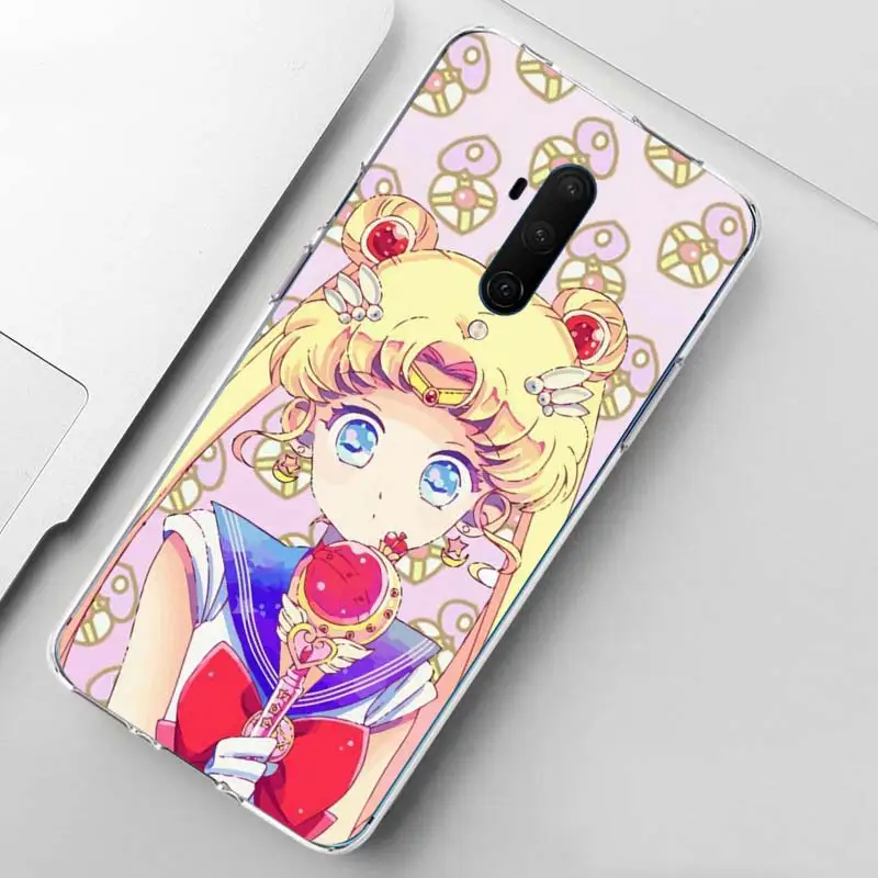 

Anime Sailor Moon Case for Oneplus 8T 8 Nord 7T Pro 5G Z 7 Black Silicone Phone Shell for Oneplus8 OneplusZ Cover