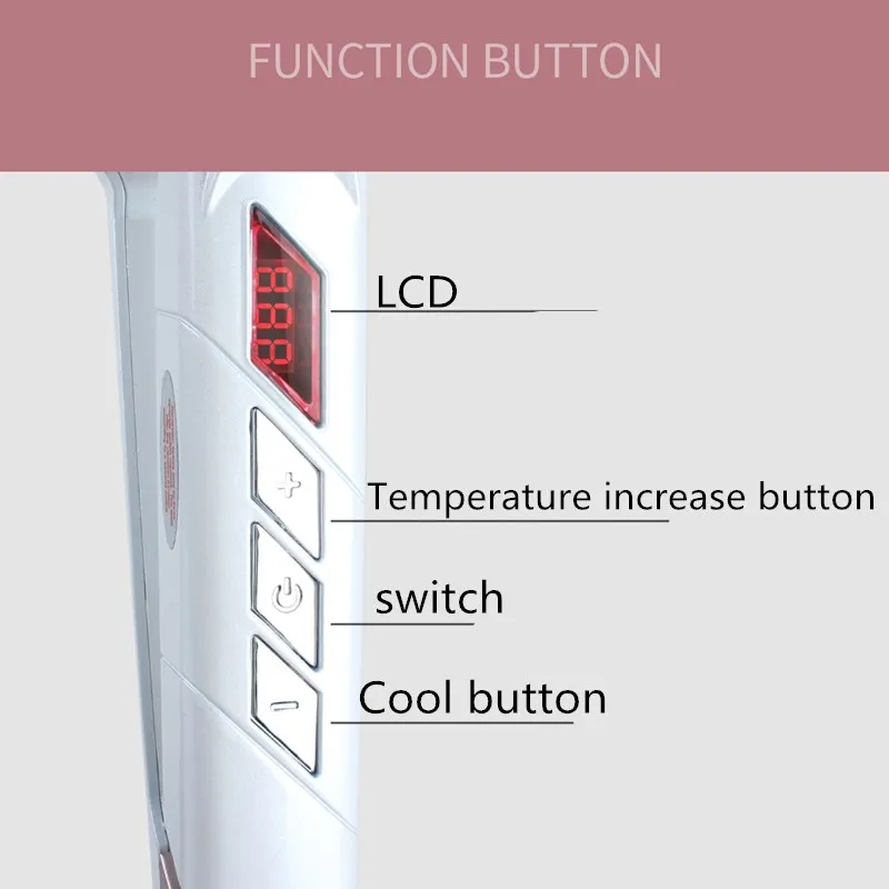 2 в 1 профессиональный ЖК выпрямитель для волос щипцы завивки утюги с быстрым