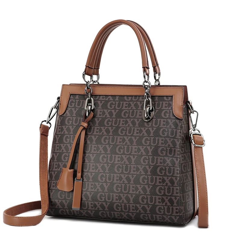 Genuine Leather Presbyopia Handbags 2021 New Retro Hit Color Tote Bags Female Large Capacity Shoulder Messenger Bag Dating Purse