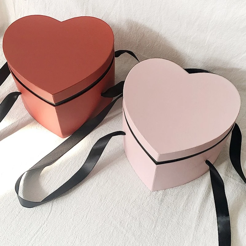 Подарочная коробка с двумя сердечками портативный упаковочный держатель