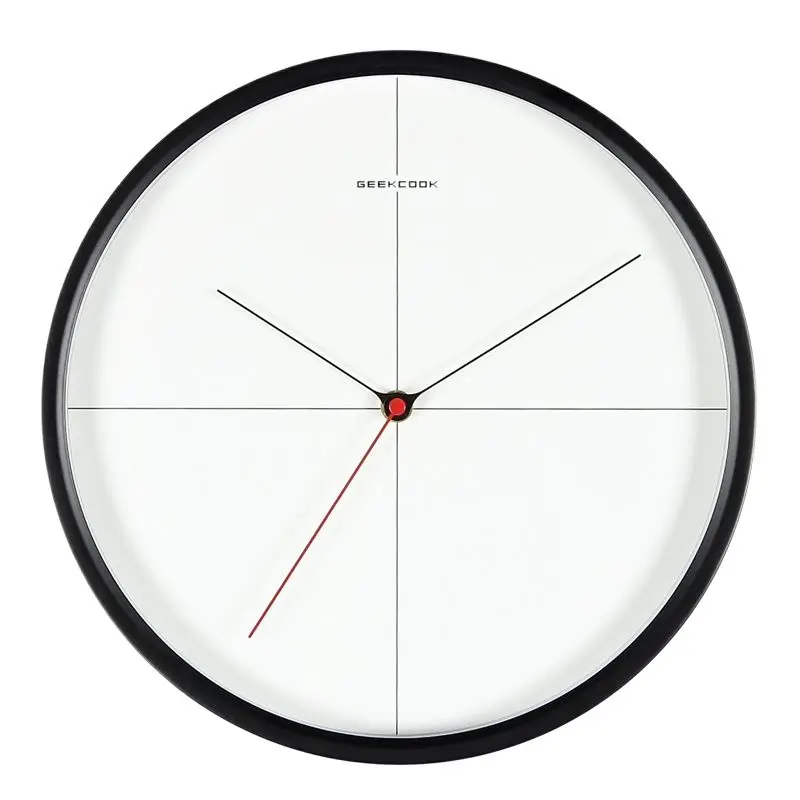 Большие металлические настенные часы бесшумные 12 дюймовые для спальни гостиной