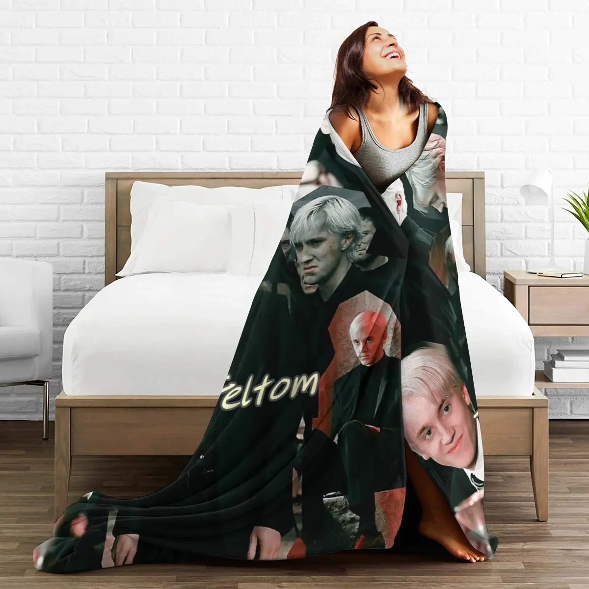 

Ultra Soft Sofa Blanket Cover Blanket Cartoon Cartoon Bedding Flannel plied Sofa Bedroom Decor for Children and Adults Black