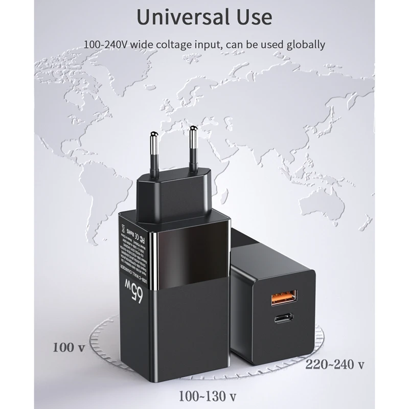 

Essager 65W USB C Charger Quick Charge QC PD 4.0 3.0 Type C Fast Charger for iPhone Tablet QC3.0 Wall Charger EU Plug