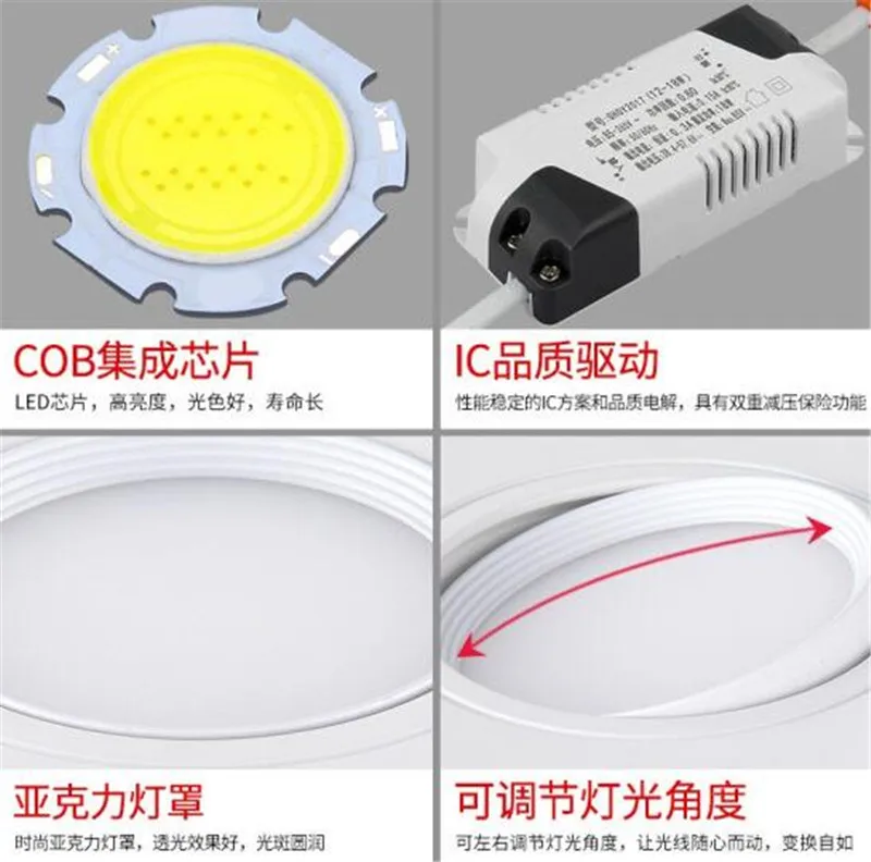 Светодиодный потолочный светильник высокой яркости с регулируемой яркостью 6 Вт