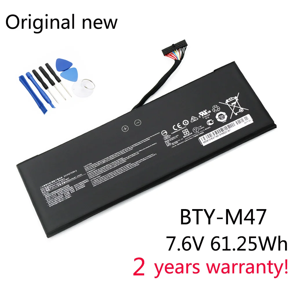 

New Battery BTY-M47 For MSI GS40 GS40 6QE-055XCN GS43 GS43VR 6RE-045CN 2ICP5/73/95-2 Notebook 7.6V 8060mAh