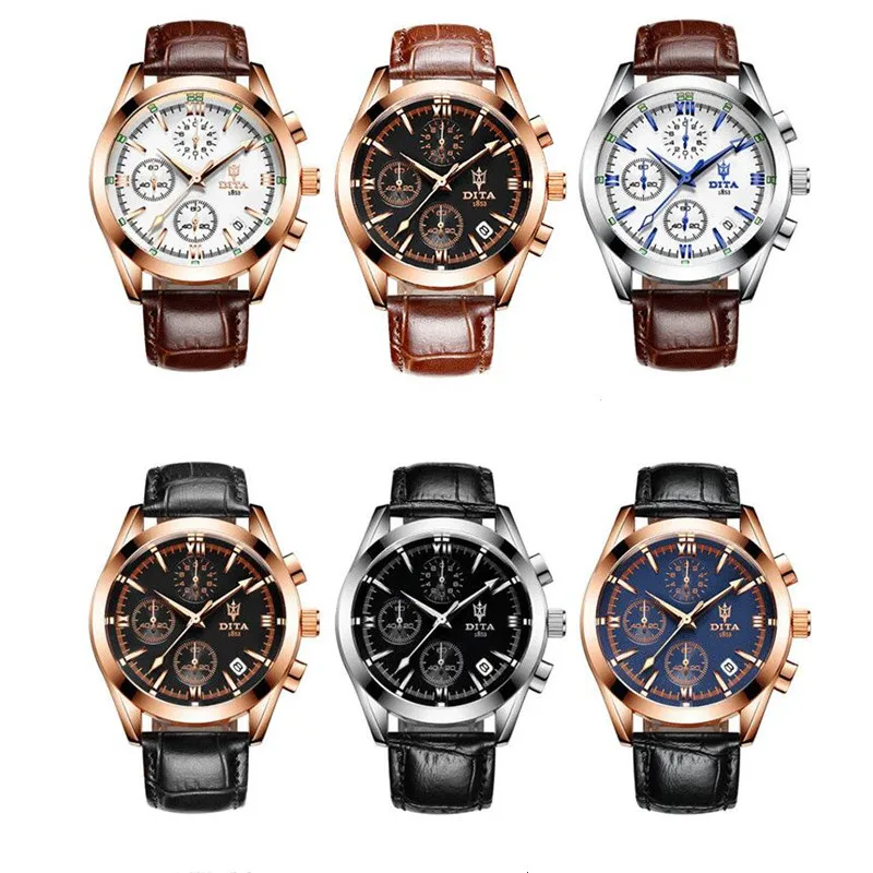 

Waterproof Men Watch Luminous Quartz Watch Dual Display Date Clock Male Sports Watches Men WristWatch with Box Relogio Masculino