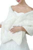 winter wedding bridal faux fur wraps warm shawls outerwear women jackets for prom evening party cape shurg bridal shawl