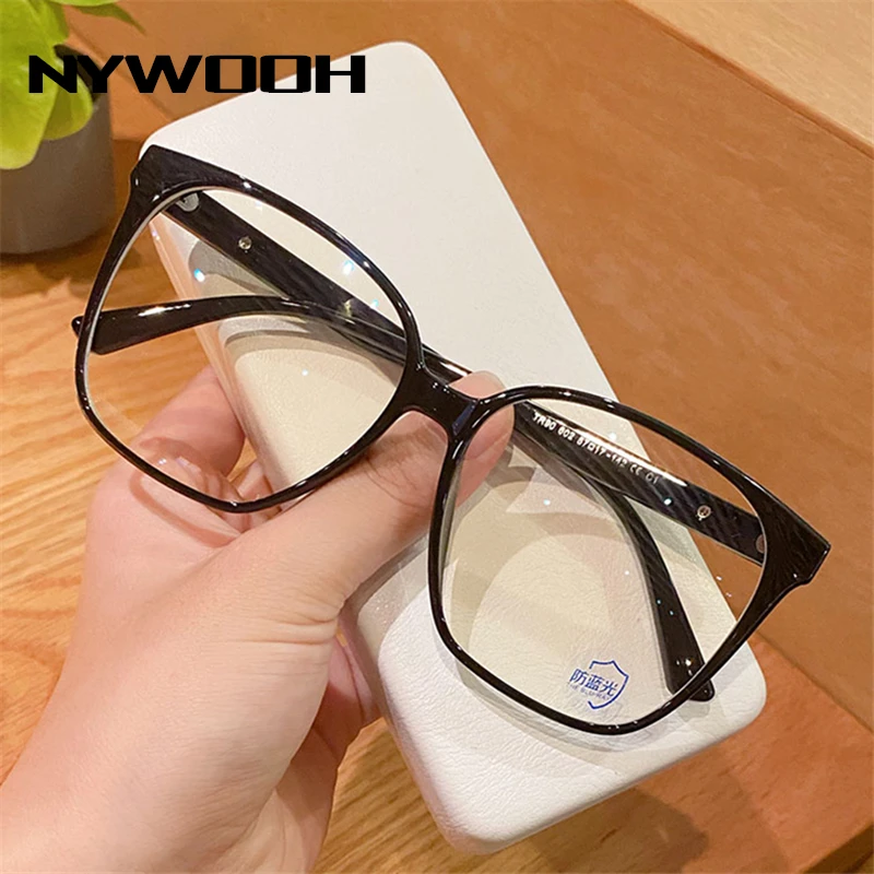 

Прозрачные оправы для очков NYWOOH для женщин и мужчин TR90, компьютерные очки с блокировкой сисветильник, квадратные оптические очки