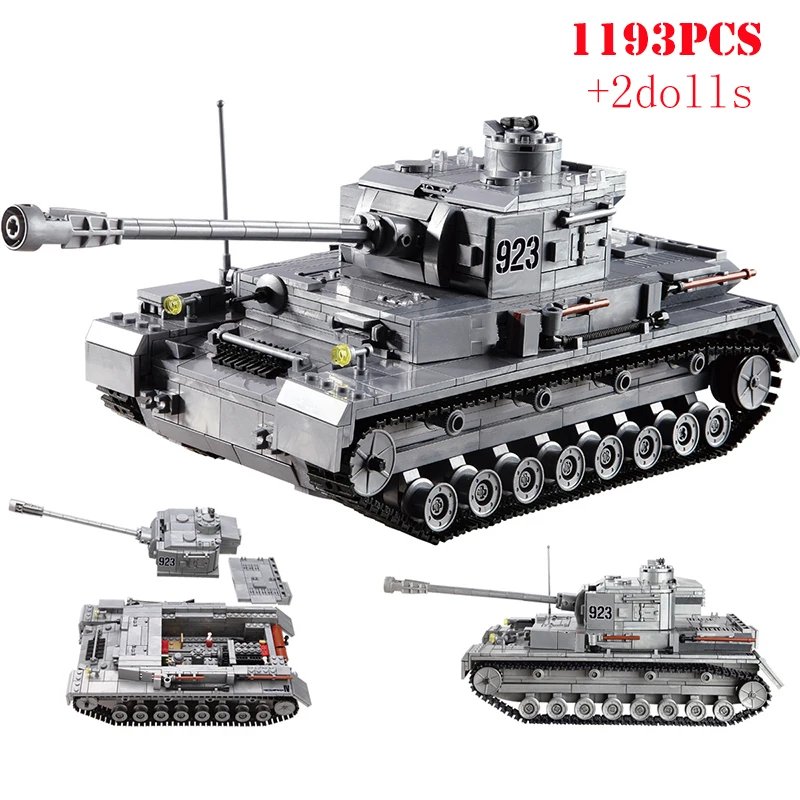 Конструктор Военный Panzer Tiger Tank Вторая мировая война фигурки солдат оружие