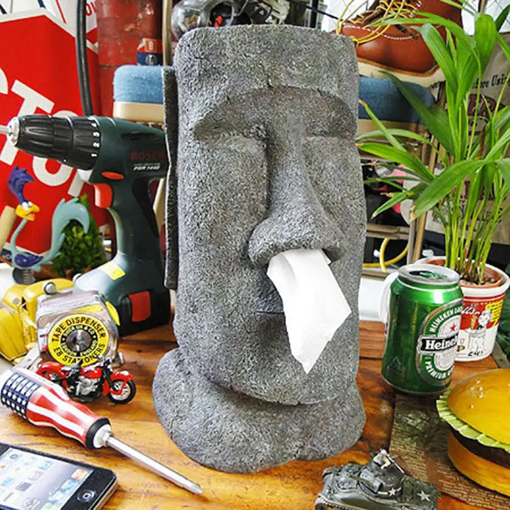 Креативная коробка для бумажных салфеток в форме пасхального острова Moai чехол с